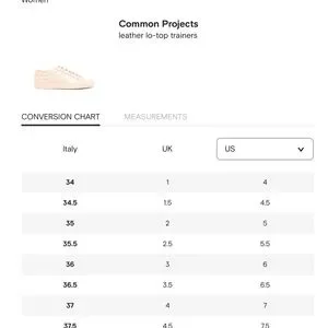 Common projects deals size 34